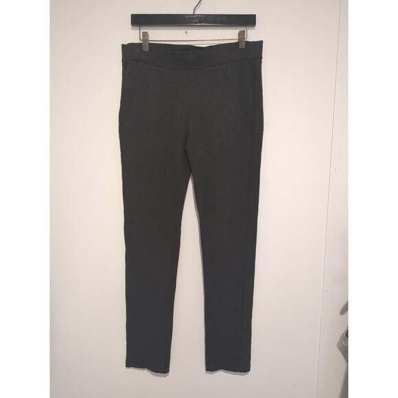 NYDJ Legging Ponte Knit Charcoal Gray 10 M Slimming Front Panel - Picture 1 of 5